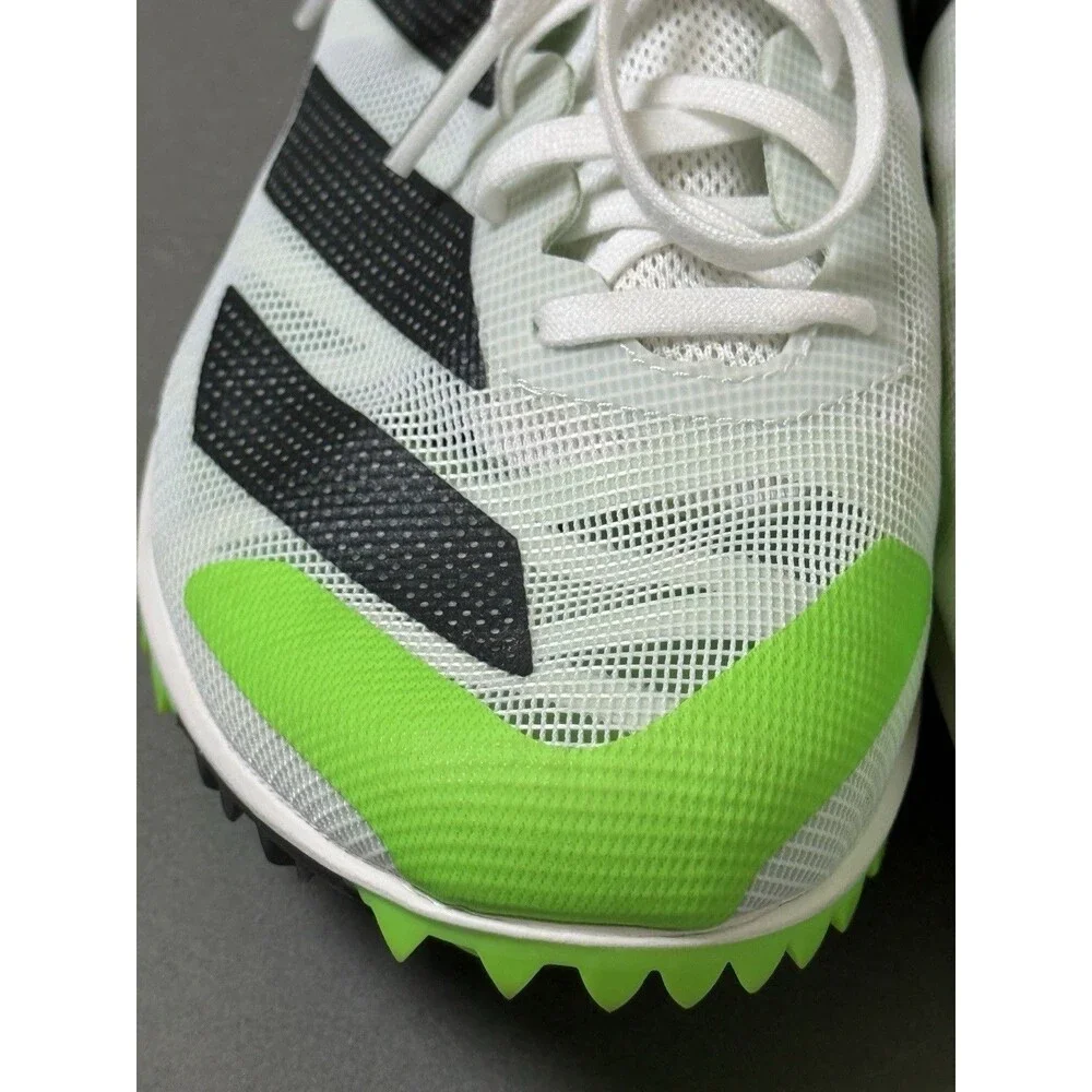 Adidas Unisex Adizero XCS Track and Field Shoes White Black Green M7/W9